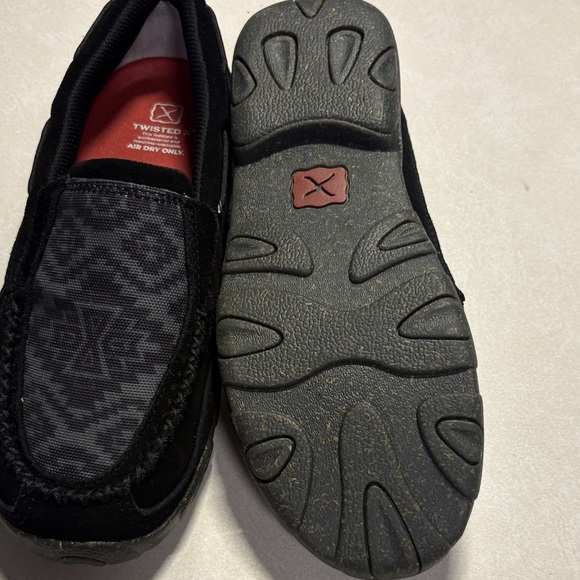 Twisted X Black and Gray Patterned Loafers - Picture 5 of 8